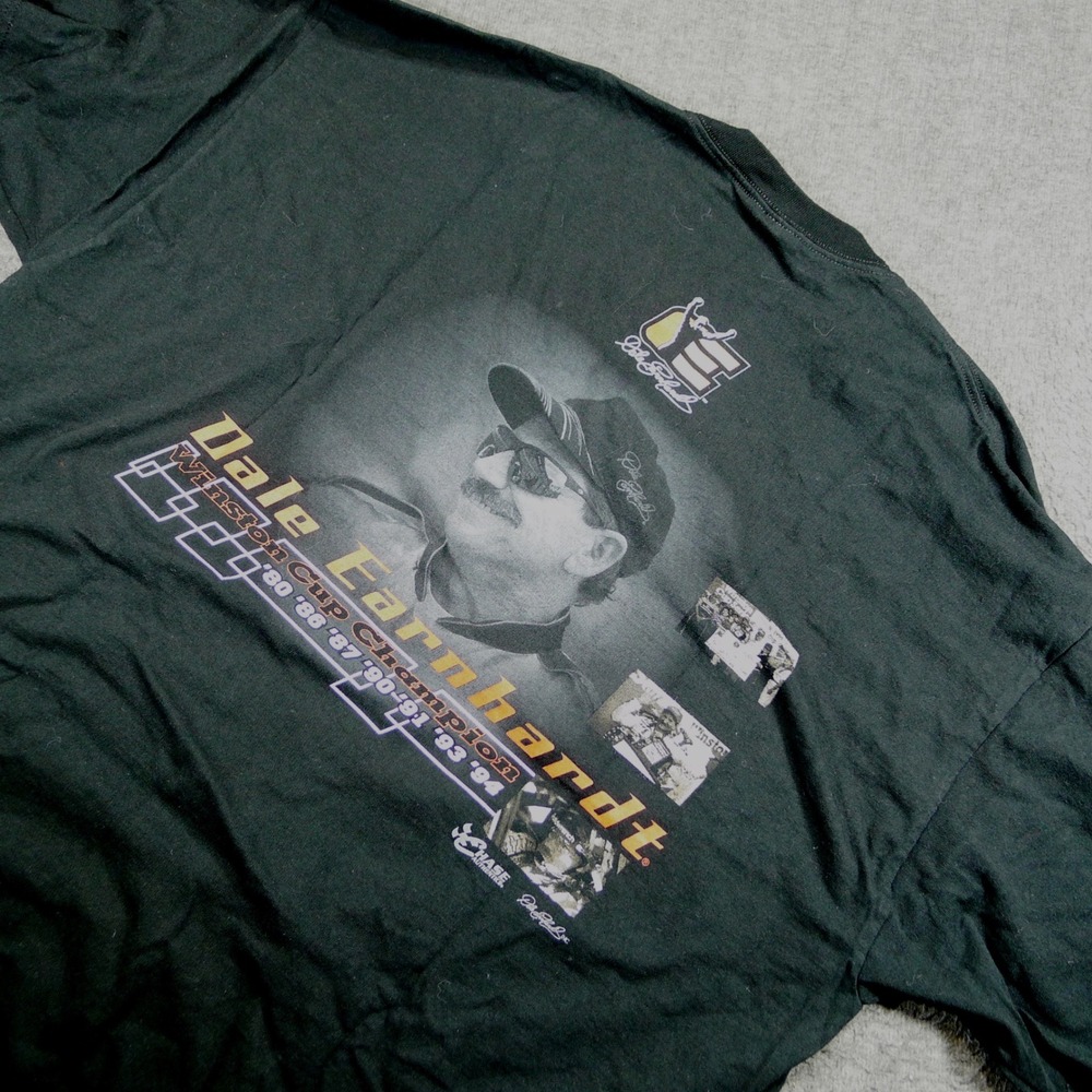 Chase Authentics Dale Earnhardt Mens 2XL Black T-Shirt Vintage NASCAR Racing